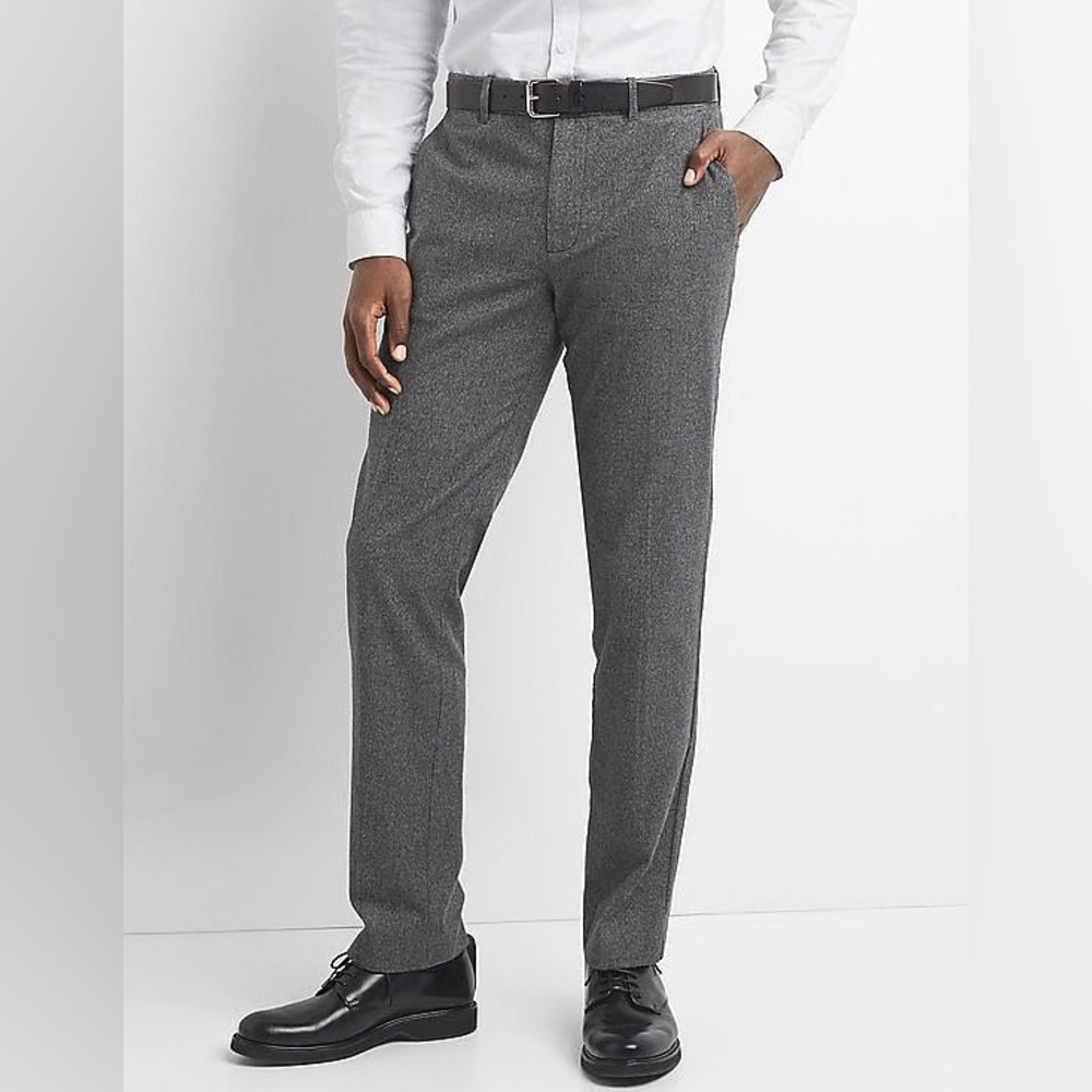 GAP STRAIGHT FIT Men's Gray Dress Pants